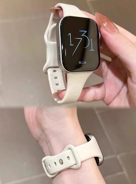 适用小米手环9pro手表带新款硅胶8/7pro腕带智能电子运动表带红米手表5手腕带watch6/4手带创意3透气2/1女生