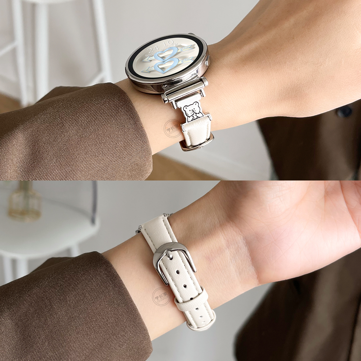 适用vivowatchgt2表带真皮小蛮腰