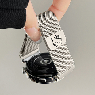 适用小米watch watch5金属磁吸4sport手表带s3钢带智能xiaomi运动手表s2腕带s1女41mm专用米兰尼斯 s4表带新款