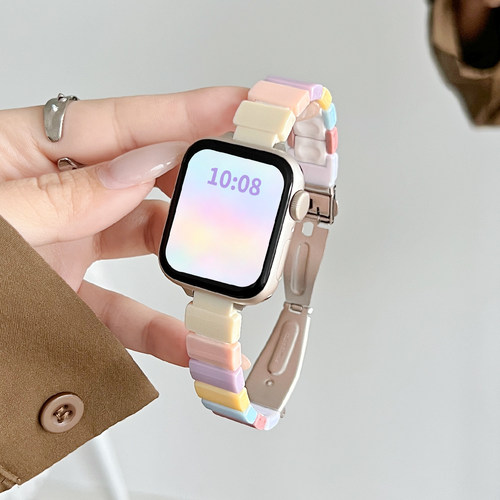 iwatchs11表带亚克力间硅胶表链