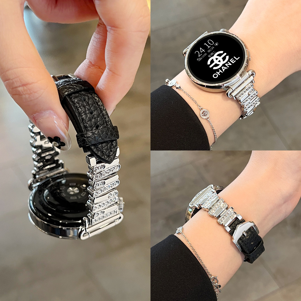 适用华为gt6表带金属不规则间皮