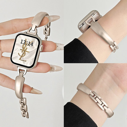 适用华为fit3表带夏天watchfit2手表带月牙手镯智能运动watch fit new腕带创意金属fit一代替换带女款小香风