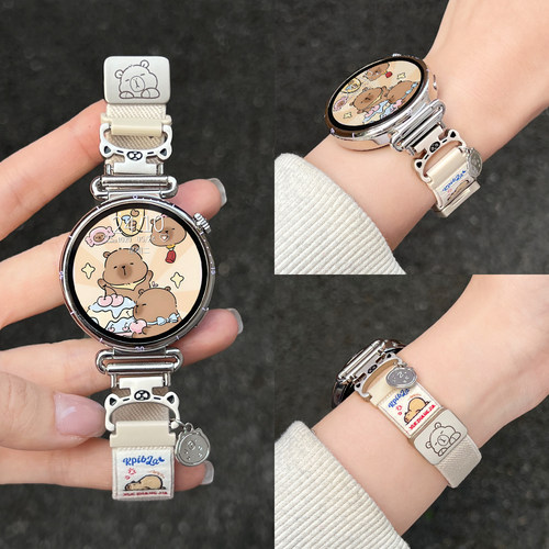 适用oppox2mini表带弹力布标磁吸