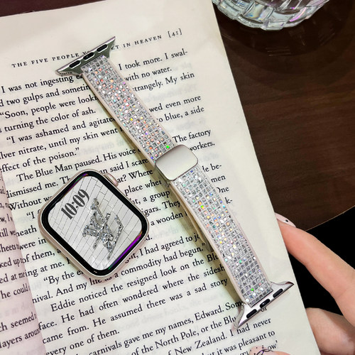iwatchs11表带镭射亮片折叠磁吸