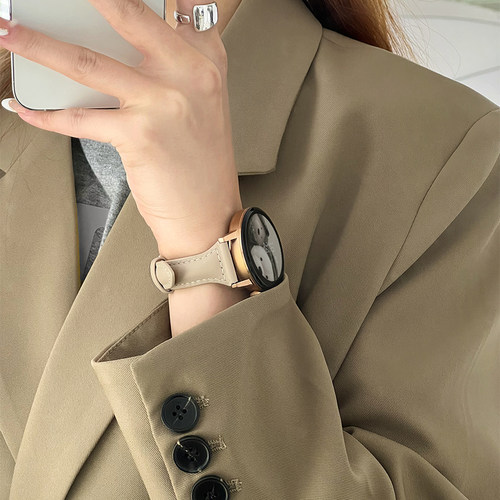 适用vivowatchgt2小蛮腰皮表带女
