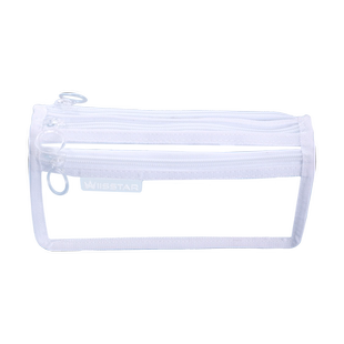 本星考试专用TPU文具袋透明考试袋笔袋中考高考考研三层拉链袋学生准考证收纳袋公务员备考手提拉边袋防水袋