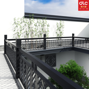 户外家用铝合金阳台护栏别墅小区露台庭院隔离栏杆楼梯扶手定制