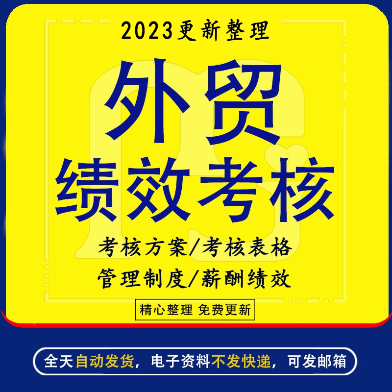 出口外贸公司人员绩效考核指标模板业务人员团队绩效考核管理制度资料采购员岗位职责薪酬绩效体系考核方案使用感如何?