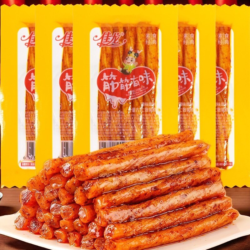 佳龙筋筋筋有味素牛筋辣条怀旧整箱零食批发解馋儿时麻辣小吃休闲