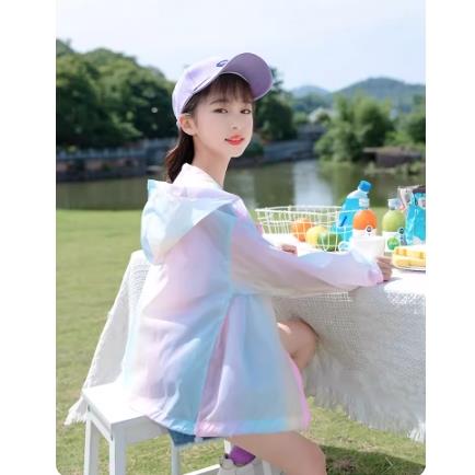 女童防晒衣服防紫外线夏季儿童薄款外套透气大童冰丝小女孩空调衫