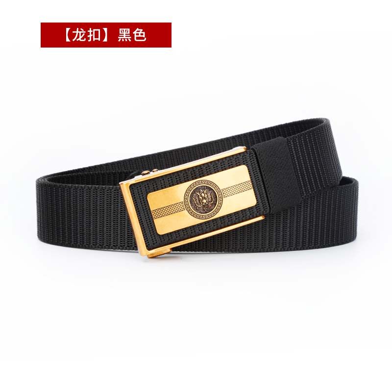 帆布皮带尼龙自动扣腰带男款休闲百搭裤带年轻人潮流韩版时尚个性