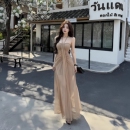 GirlsAt18 性感抹胸网纱连衣裙女夏季海边度假御姐气质收腰长裙