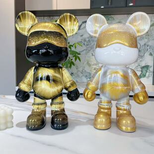 【现货速发】手工流体熊存钱罐玄关酒柜客厅高颜值百搭C位超实用