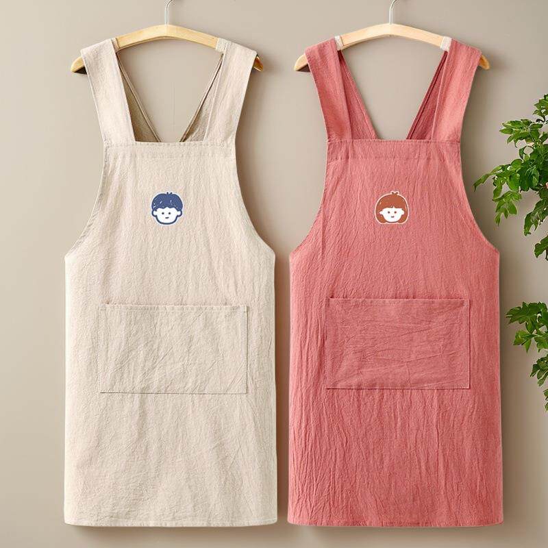 【官方正品】围裙女高颜值厨房专用家用2026新款时尚棉布透气工作