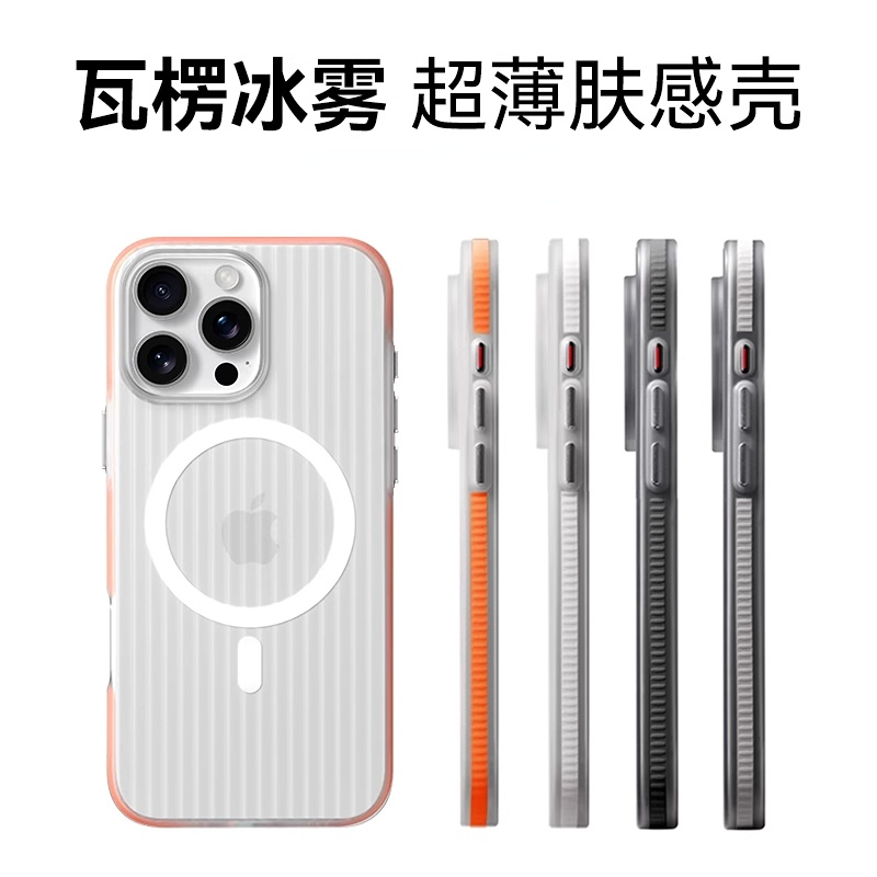 17pm磨砂肤感瓦楞散热磁吸防滑壳
