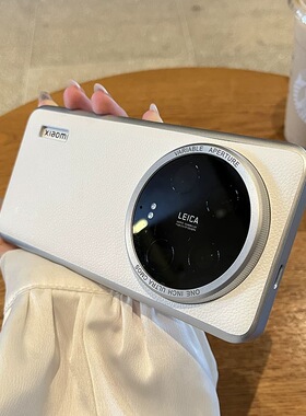 适用小米14ultra手机壳轻奢三包银框典雅白荔枝皮纹13ultra奢华商务新款小米12ultra男女防摔15ultra保护套