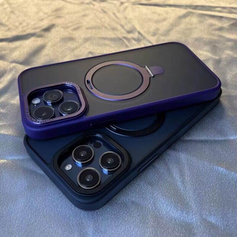 亲肤磨砂高级感磁吸支架一体壳