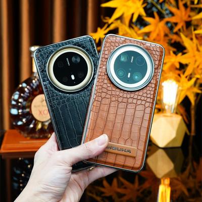 高档鳄鱼皮纹支架男士全包保护壳
