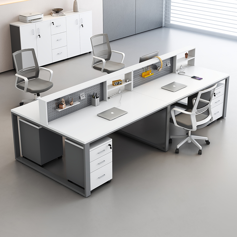 办公桌员工位屏风职员桌椅组合24双四人位财务卡座办公室简约现代