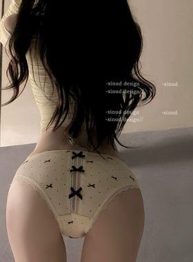 「LA」Milly·米莉 | 软线系列*复古乖撩蕾丝可爱蝴蝶结女士内裤