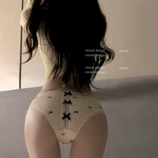 复古乖撩蕾丝可爱蝴蝶结女士内裤 「LA」Milly·米莉 软线系列