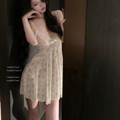 「LA」昼梦支线·静感系列|Sophie索菲*松弛文艺感蕾丝碎花睡裙女