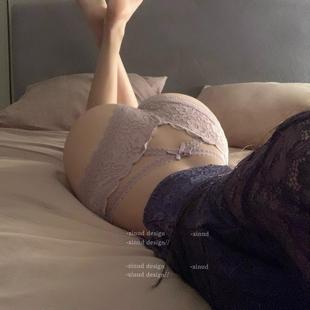 「LA」Roxy· 炽热陷阱| 欲焰系列*性感张力蕾丝半包臀绑带女内裤