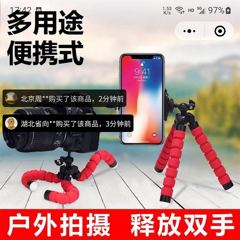 道中道八爪鱼海绵手机架可携式蓝牙户外拍照神器多用途拍摄三脚架
