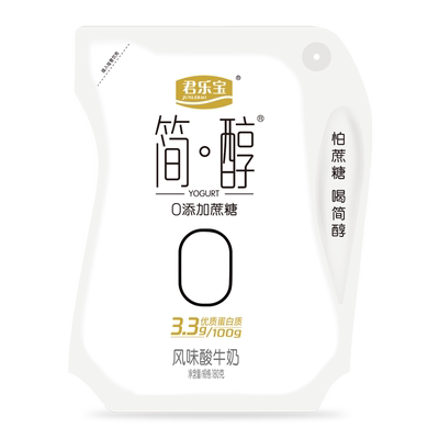 君乐宝简醇0蔗糖酸奶袋装整箱装