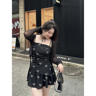 气质辣妹百搭短款 大小姐微胖大码 女显瘦长袖 黑色薄款 外搭 防晒开衫