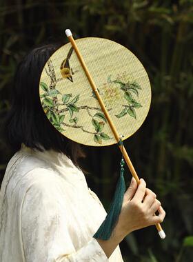 彷宋复原麈尾扇汉服扇子
