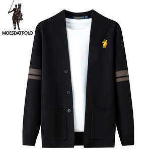 拉尔伦保罗男士羊毛开衫薄春秋季新款休闲潮流外穿上衣针织衫外套