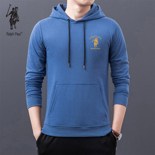 正品拉尔伦保罗新款长袖T恤春秋圆领带帽卫衣男套头宽松大码外套