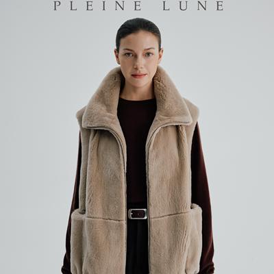 PL奢华丹麦水貂极简温柔皮草马甲