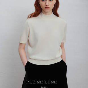 PLEINE LUNE 胶囊系列 纯羊绒外穿式短袖精纺山羊绒