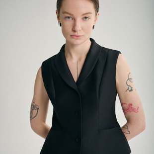 pleine lune 真丝羊毛收腰马甲