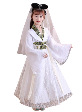 青城山白素贞儿童演出服小孩超仙