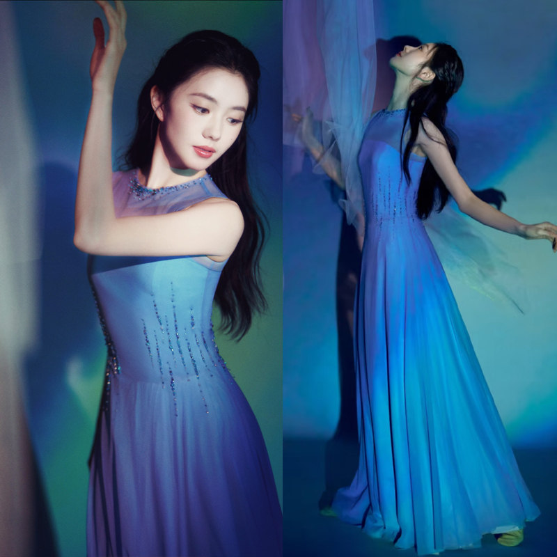2026春晚梦底刘浩存同款大摆裙演出服女大气飘逸艺考舞蹈服开场舞