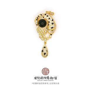 世纪琥珀博物馆蓝珀胸针