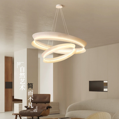 侘寂风覆古圆圈组合客厅主灯饭厅茶室吊灯创意个性简约民宿包厢灯