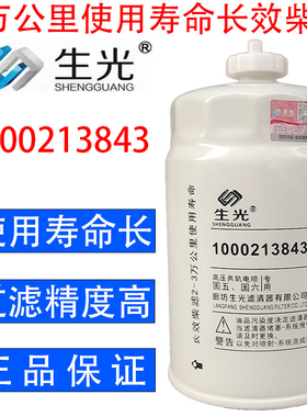 生光 1000213843柴油滤芯油水分离器适配潍柴动力30536003柴滤正