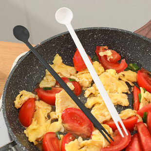 正惠厨房水果签多功能叉勺一体家用搅拌勺品尝勺商用创意长柄叉子