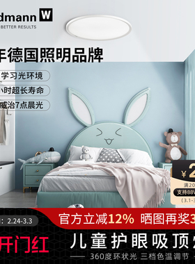 德国沃达迈Waldmann儿童护眼吸顶灯 书房全光谱男女孩学生专用灯