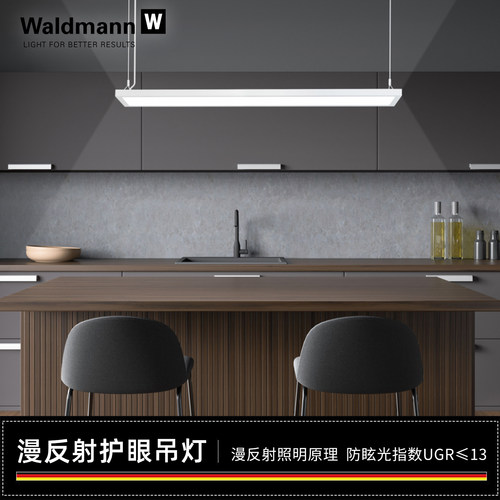 waldmann工业风漫反射吊灯护眼