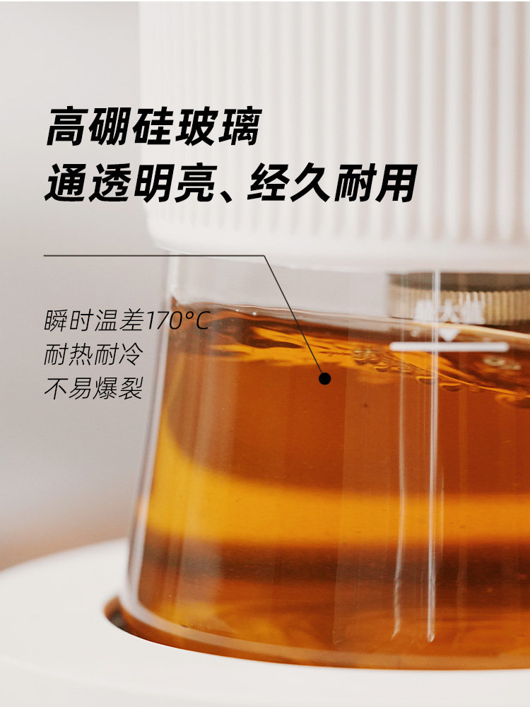 七维功夫茶玻璃壶优雅杯茶水分离茶壶茶具公平杯