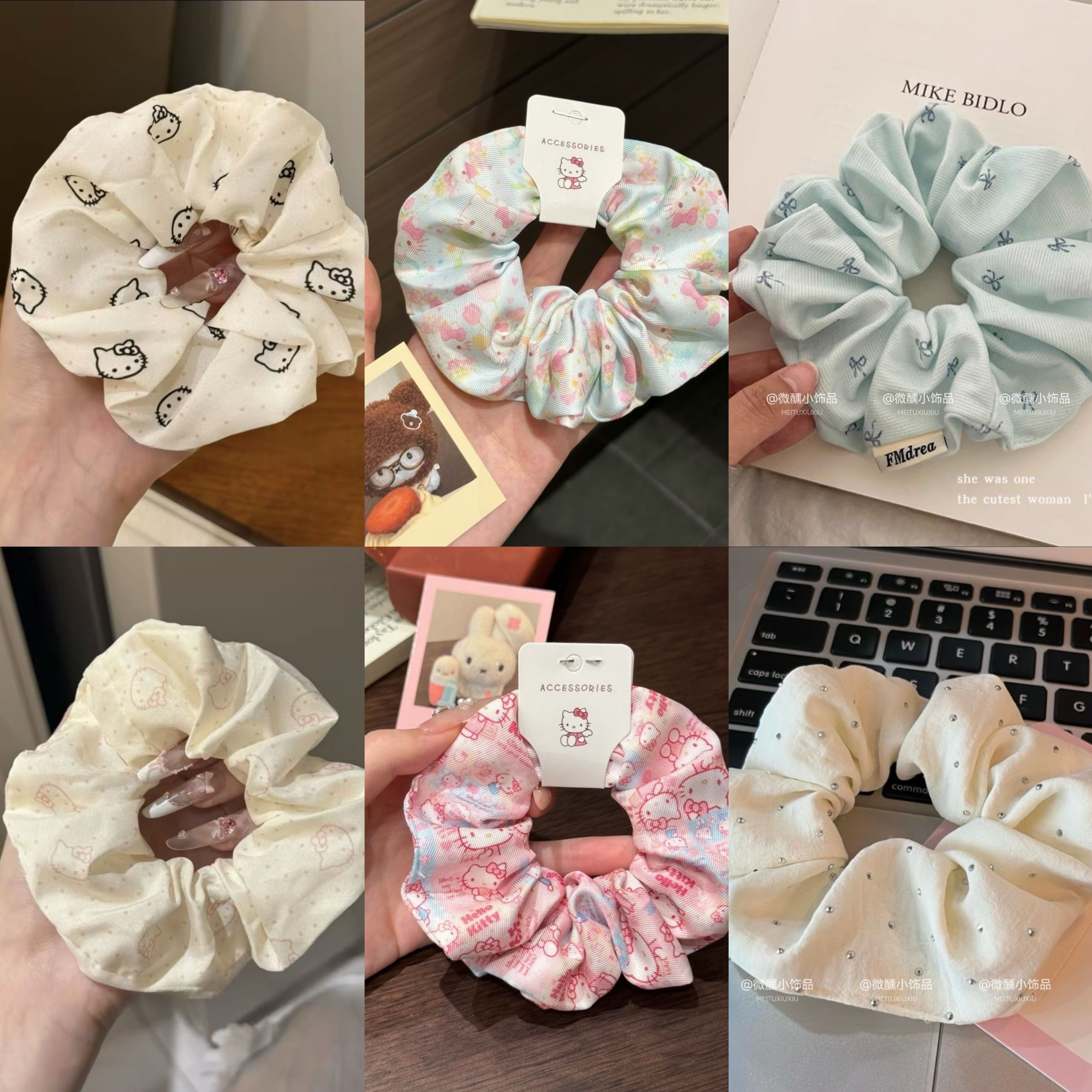 新款韩系甜美发圈可爱马尾气质大肠头绳简约设计少女发饰发绳