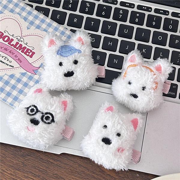 西高地毛绒小狗发夹可爱软萌少女心甜美边夹ins学生刘海发饰发卡