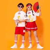 少儿中国风中国龙运动会班服少年啦啦操表演服小学生集体演出服新