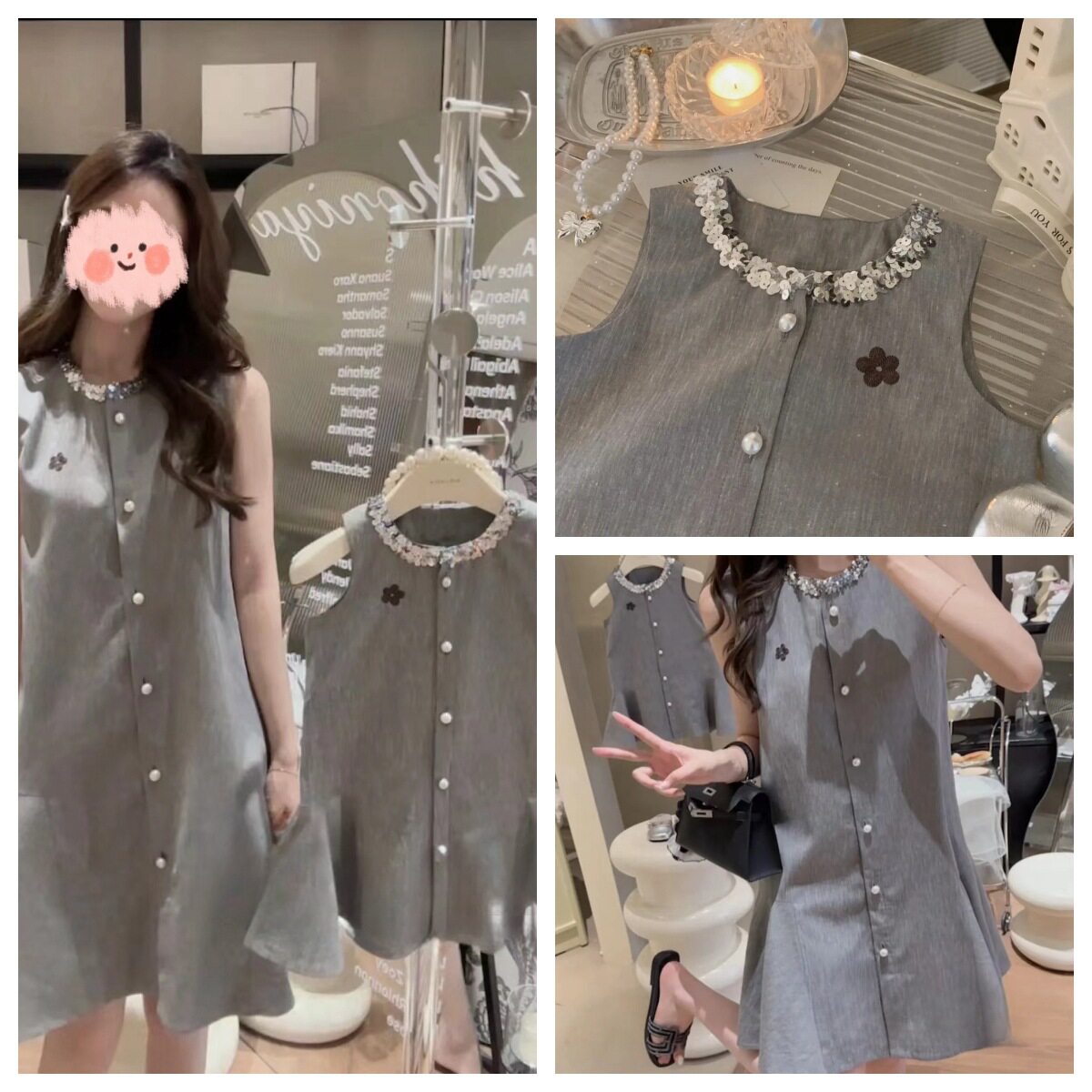 亲子装2026夏季新款气质潮流爆款亮片亲子显瘦显白韩版母女连衣裙