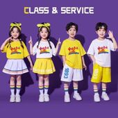 六一儿童啦啦队演出服夏幼儿园可爱班服小学生运动会开幕式 服装